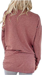 Akihoo Womens Casual Long Sleeve Tunic Tops Crew Neck Shirt Blouses