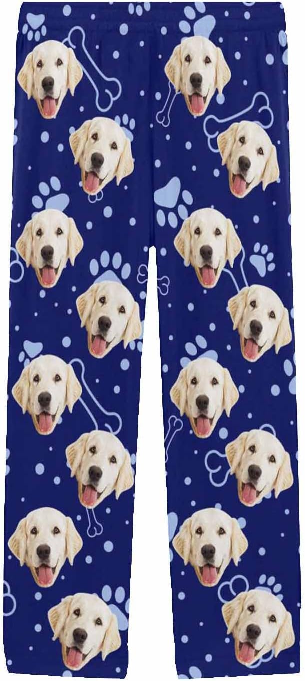 MyPupSocks Personalized Face Pajamas Pants Photo Pajama Bottoms for Men S-XXL