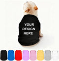 Personalized Dog Shirt Custom Pet T Shirts for Small Large Dogs Customized Puppy Clothes with Name Logo Picture Breathable Pets Sleeveless Vest Apparel Gifts, Black, L