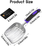 Cat Litter Scoop -Metal Cat Litter Scoop-Upgrade Sturdy Mesh Scooper - Mesh Shovel-Easy to Clean - Suitable for Cat Litter Box -Purple-More