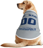 Indianapolis Custom Pet Jersey Dog Clothes Jersey Various Sizes Customized Any Name & Number for Small & Middle and Big Dogs