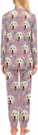 MyPupSocks Custom Face Pajamas Sets for Women, Personalized Photo Sleepwear XS-XXL