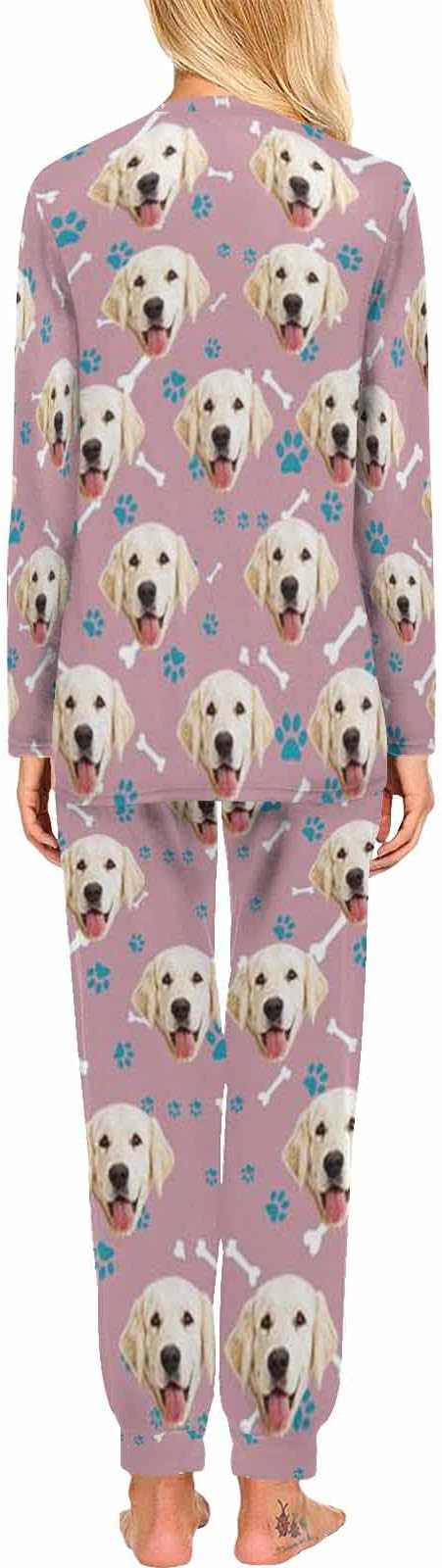 MyPupSocks Custom Face Pajamas Sets for Women, Personalized Photo Sleepwear XS-XXL