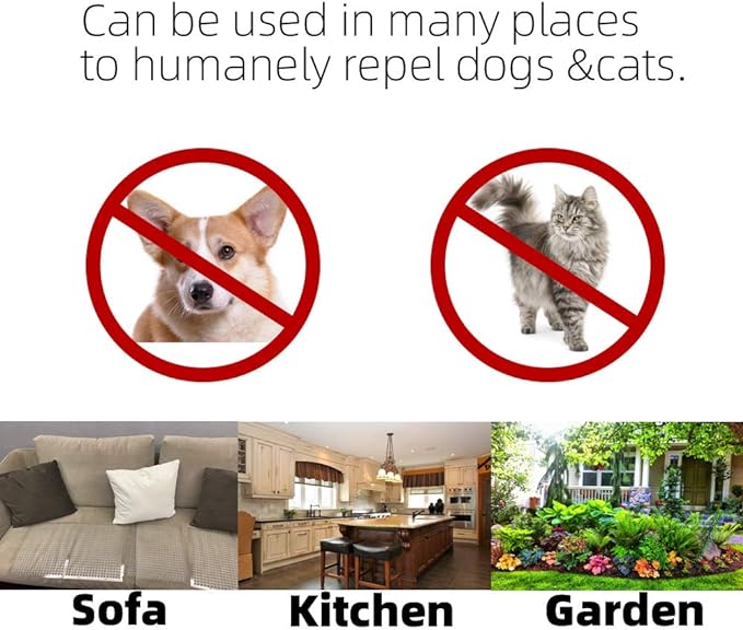 12 Pack Cat Repellent Outdoor/Indoor Scat Mat for Cats&Dogs, Keep Away Pest Plastic Mats with Spikes,16 x 13 Inches