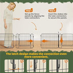 Yaheetech Expandable Dog Playpen, 16 Panel 20 inch Puppy Playpen with Door Indoor/Outdoor Pet Fence for Small Medium Dogs