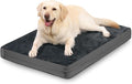 Waterproof XL Dog Beds Large Sized Dog, Orthopedic Washable Crate Pad 42 inch, Extra Large Foam Pet Bed with Removable Cover Reversible, XLarge Anti-Slip Kennel Pad, 41"x27", Dark Gray