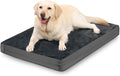 Waterproof XXL Dog Beds Large Sized Dogs, Orthopedic Washable Crate Pad 48 inch, Jumbo XXLarge Foam Pet Bed with Removable Cover Reversible, Anti-Slip Kennel Pad, 47"x29", Dark Gray