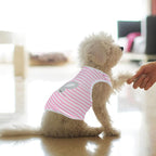 4Pcs Cat and Dog Shirts - Polka Dot Vest, Stripe Sleeveless T-Shirt, Pet Soft Breathable Clothes for Small Medium Puppy Kitten M