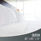 DMI Waterproof Mattress Protector, Mattress Pad, Waterproof Mattress Cover, Bed Pad and Bed Cover, Encased Zippered Fit, Queen (Pack of 1), White