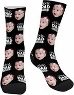 MyPupSocks Custom Personalized Photo Pet Face Socks, Cat and Dog Tracks Paws Bones Crew Socks with Picture for Men Women