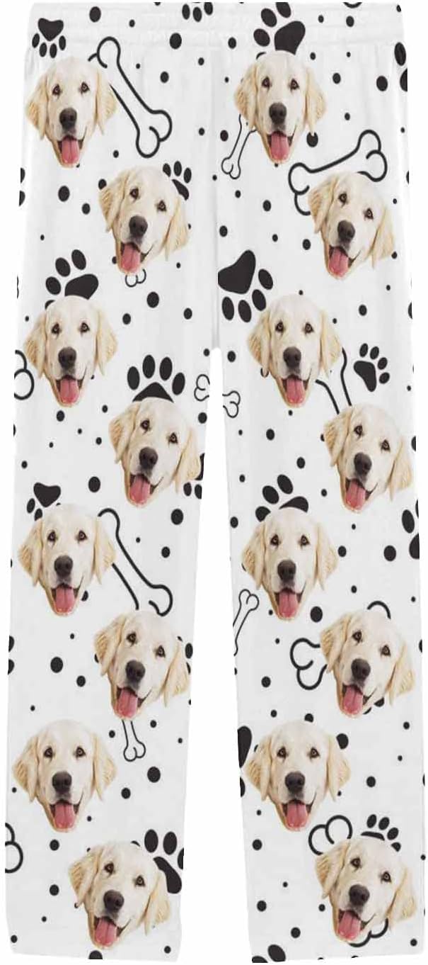MyPupSocks Personalized Face Pajamas Pants Photo Pajama Bottoms for Men S-XXL