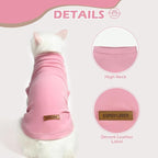 EXPAWLORER Soft Cat Sweater - Sweaters for Cats Only Warm Kitten Clothes, Fall and Winter Pet Coat Pullover Design, Fleece Sweatshirt Clothing Also for Puppy Small Dogs, Pink Small