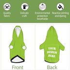 Dog Clothes, Custom Dog Hooded Sweatshirt, Personalized Pet Costume Robe Shirt with Text/Image/Club Name/Pet Shop Logo for Small Medium Large Dogs and Cats, GrassGreen, XS