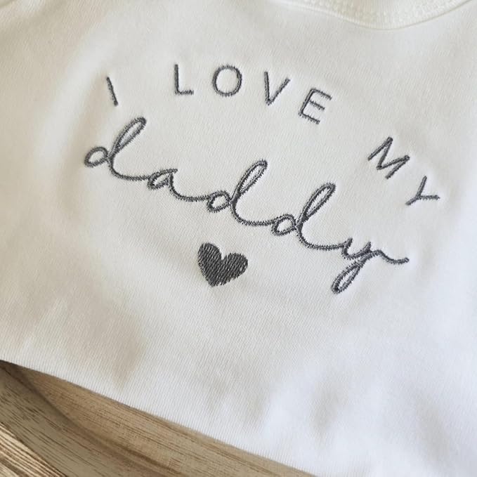 COUPLEHOODIES Personalized Baby Onesie Bodysuit – Custom Embroidery Gift for Pregnancy Reveal Baby Shower or First Grandchild
