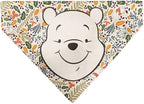 Disney Pet Bandana Winnie The Pooh Smiling Face Foliage Collage Multi Color Slip On Collar Bandana Only