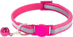 2 Pack Breakaway Cat Collars with Bells, Reflective Design and Claw Print Design, Safety Buckle Kitten Collars Adjustable from 7.5 to 12.5 Inches (Rose)