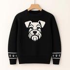Custom Dog Knit Sweater for Women Personalized Pet Paw Print Pullover Dog Mom Gift Christmas for Pet Lovers