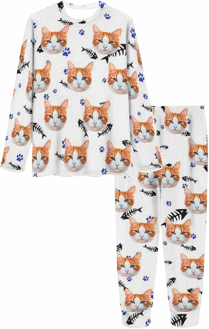 MyPupSocks Custom Face Pajamas Sets for Women, Personalized Photo Sleepwear XS-XXL