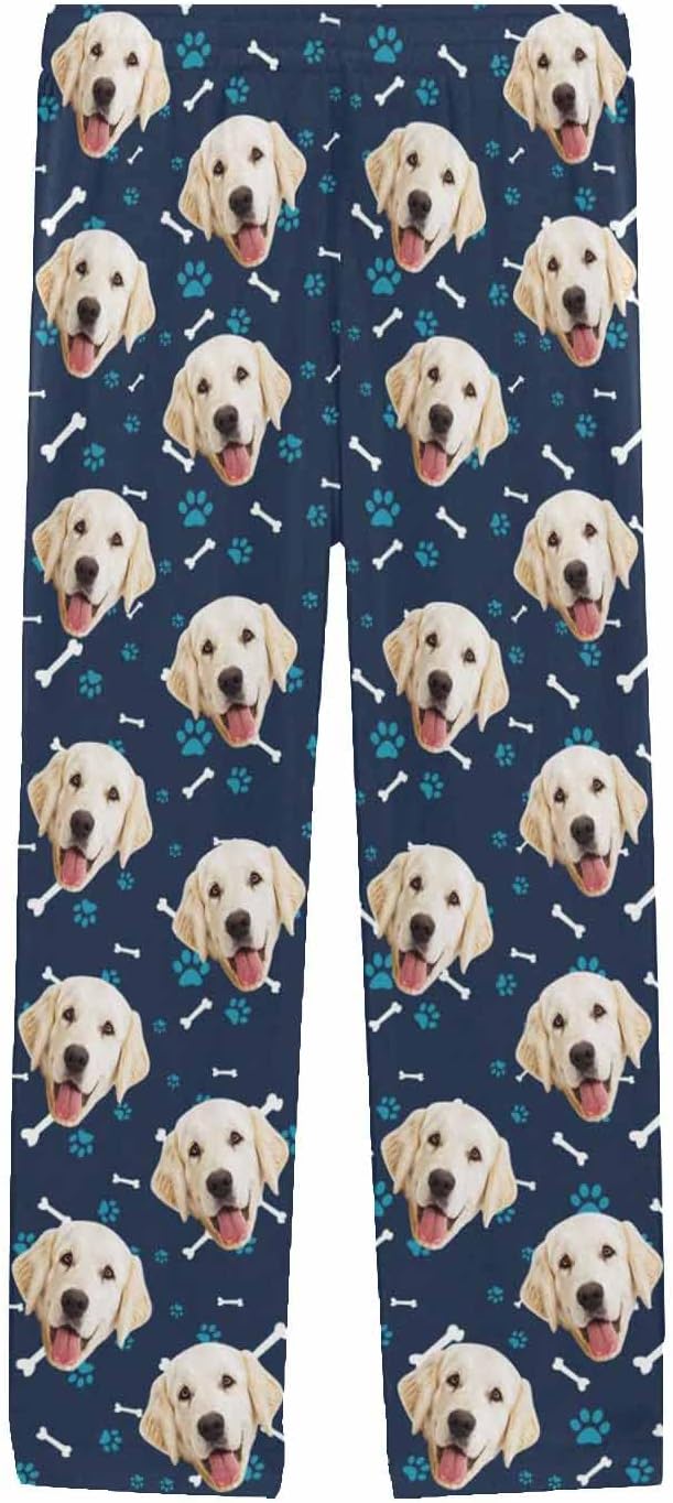 MyPupSocks Personalized Face Pajamas Pants Photo Pajama Bottoms for Men S-XXL