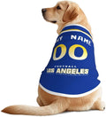 Los Angeles Custom Pet Jersey Dog Clothes Jersey Various Sizes Customized Any Name & Number for Small & Middle and Big Dogs