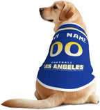 Los Angeles Custom Pet Jersey Dog Clothes Jersey Various Sizes Customized Any Name & Number for Small & Middle and Big Dogs