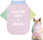 Custom Dog Shirt,Personalized Pet Apparel with Name Text Photo Image,Lightweight Breathable Puppy Kitten Cotton Vest for Small Medium Large Dogs Cats,Puppy Gift (Dopamine Pink, XX-Large)