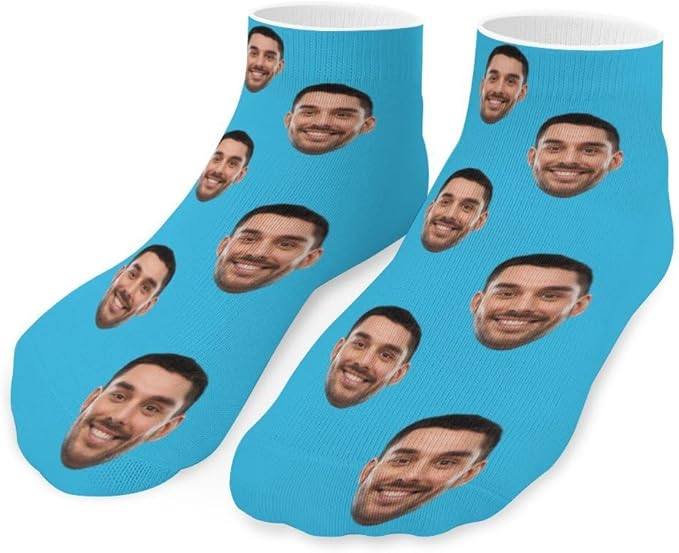 Personalized Ankle Socks with Face Custom Photo Socks Low Cut Ankle Socks Athletic Socks Valentine's Day Gifts for Women Men