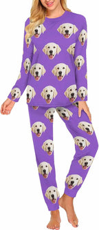 MyPupSocks Custom Face Pajamas Sets for Women, Personalized Photo Sleepwear XS-XXL
