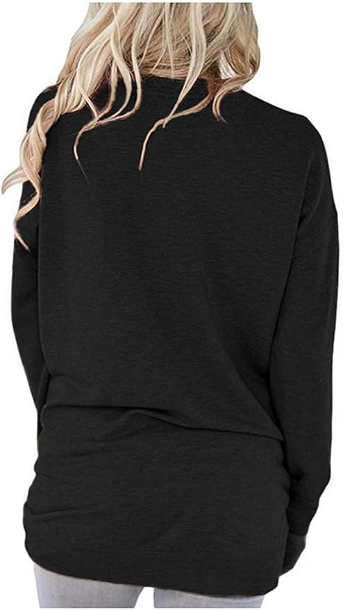 Akihoo Womens Casual Long Sleeve Tunic Tops Crew Neck Shirt Blouses
