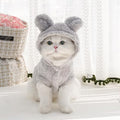 Selena Cat Bunny Ears Costume Cute Dog Kitten Hoodies Sweater Rabbit Ears Puppy Pet Apparel (X-Large,Gray)