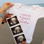 COUPLEHOODIES Personalized Baby Onesie Bodysuit – Custom Embroidery Gift for Pregnancy Reveal Baby Shower or First Grandchild