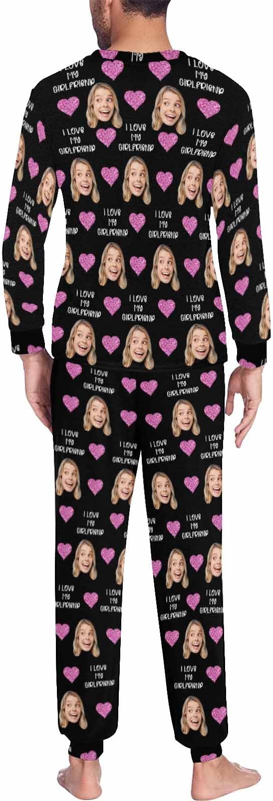 Artsadd Personalized Pajamas with Faces for Women Men Custom Christmas Pajamas Gifts for Family Couple, Funny Photo Pjs