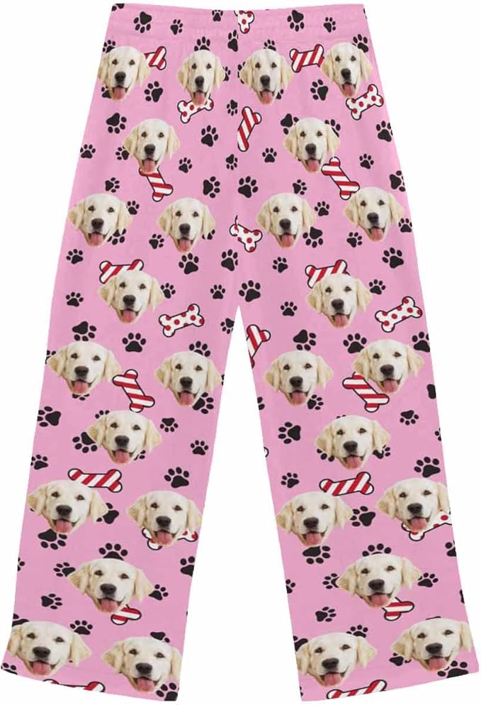 Custom Face Pajamas Pants Personalized Nightwear Bottoms for Women XS-XXL