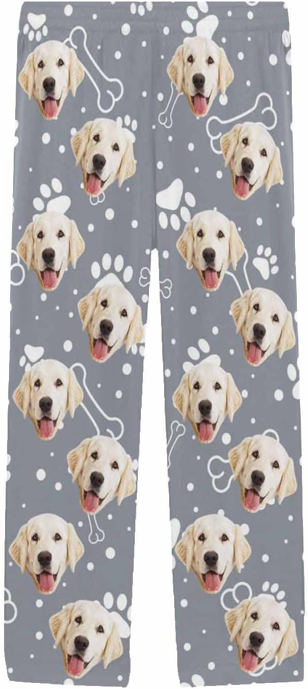 MyPupSocks Personalized Face Pajamas Pants Photo Pajama Bottoms for Men S-XXL
