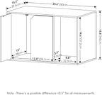 Furinno Peli Litter Box Enclosure, Small, Americano