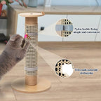 Cat Nail File Scratcher- Cat Scratch Pad with 80-Grit Aluminum Oxide, Wrap-Around Design for Cat Trees and Posts, Scratch Mat is Ideal for Trimming Cat Nails (14.64"x11.14")