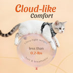 Dooradar Cat Harness and Leash Set, Escape Proof Safe Adjustable Kitten Vest Harnesses for Walking, Easy Control Soft Breathable Mesh Jacket with Reflective Strips for Cats, Grey, XXS