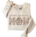 CHILLEVER Personalized Embroidered Dog Mom Sweatshirt, Dog Mama Crewneck, Gift for Mom, Pet Name On The Sleeve
