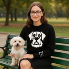Custom Dog Knit Sweater for Women Personalized Pet Paw Print Pullover Dog Mom Gift Christmas for Pet Lovers