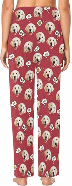 Custom Face Pajamas Pants Personalized Sleepwear Bottoms for Women XS-XXL