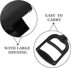 Pet Poop Picker with Long Handle, Black Dog Pooper Scooper, Portable Pet Waste Cleaning Tool for Outdoor Use Random Color