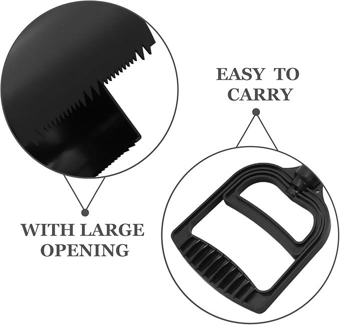 Pet Poop Picker with Long Handle, Black Dog Pooper Scooper, Portable Pet Waste Cleaning Tool for Outdoor Use Random Color