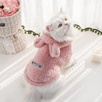 Selena Cat Bunny Ears Costume Cute Dog Kitten Hoodies Sweater Rabbit Ears Puppy Pet Apparel (XX-Large,Pink)
