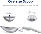 WePet Cat Litter Scoop, Aluminum Alloy Sifter, Kitty Metal Scooper, Deep Shovel, Long Handle, Poop Sifting, Kitten Pooper Lifter, Durable, Heavy Duty, for Litter Box