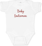 COUPLEHOODIES Personalized Baby Onesie Bodysuit – Custom Embroidery Gift for Pregnancy Reveal Baby Shower or First Grandchild