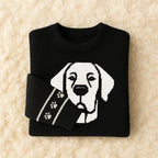 Custom Dog Knit Sweater for Women Personalized Pet Paw Print Pullover Dog Mom Gift Christmas for Pet Lovers