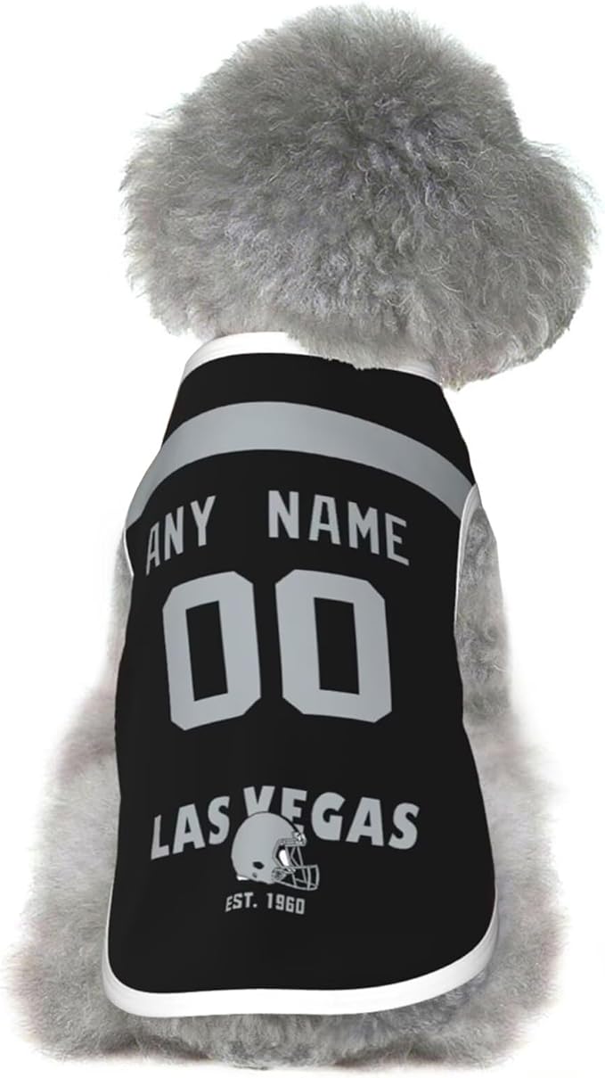 Las Vegas Dog Clothes Jersey Pet Jersey Customized Any Name & Number S-5XL for Small Middle and Big Dogs