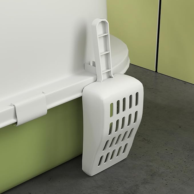 PawHut Cat Litter Box, Covered Kitty Litter Box with Lid, Scoop, Deodorizing Bags for Odor Control, Privacy, Portable, Easy to Clean, Green