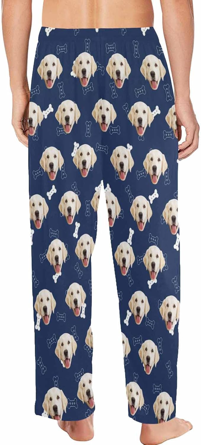MyPupSocks Customized Face Pajamas Pants Photo Pajama Bottoms for Men S-XXL