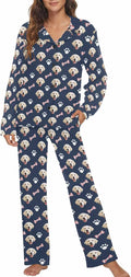 MyPupSocks Custom Face Pajamas for Women Set, Personalized Photo Long Sleepwear XS-XXL